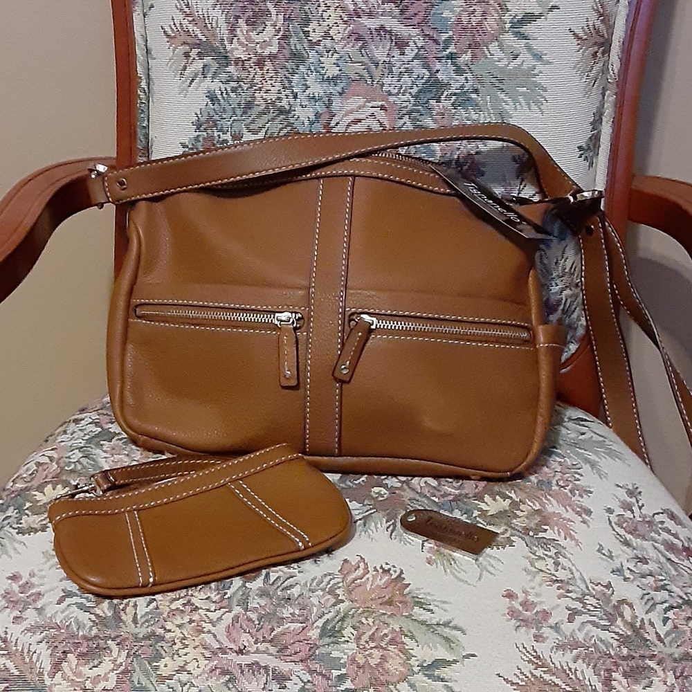 Tignanello Tan Shoulder Bag Set